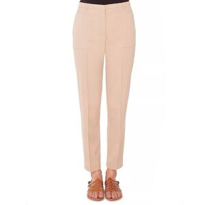 New Akris Colin Straight-Leg Cotton-Silk Gabardine Pants Size 2